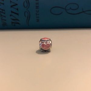 Pandora charm bracelet pink heart charm